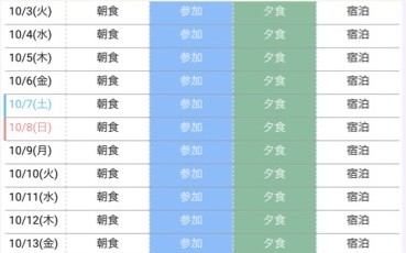 11日間すべて日帰りは5,000円が上限の例